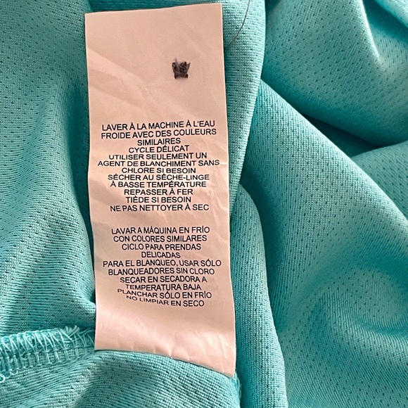 Men’s golf polo. PGA Tour Airflux. Size small. Aqua / teal color - Picture 7 of 7